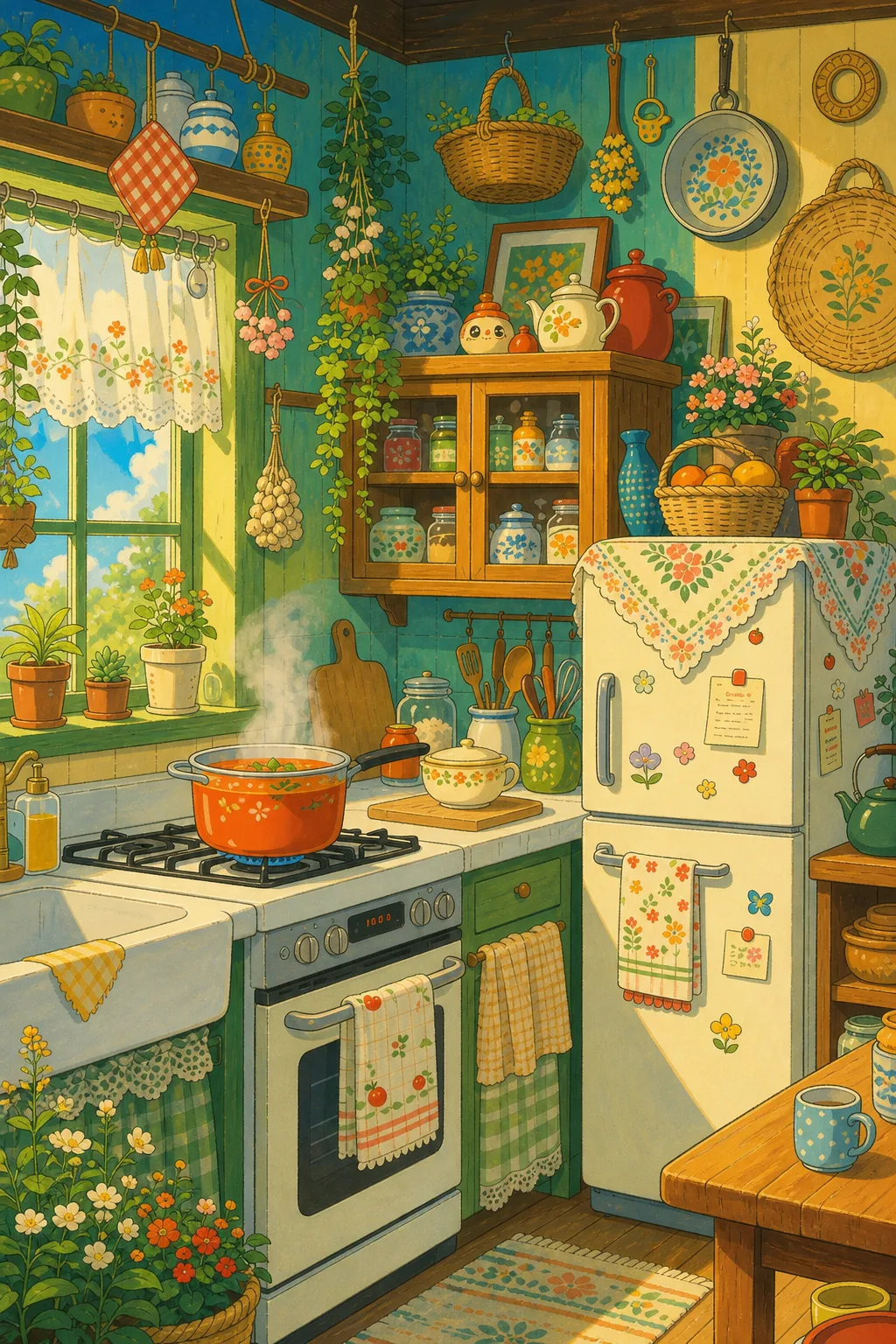 Photo converted to Studio Ghibli inspired anime art